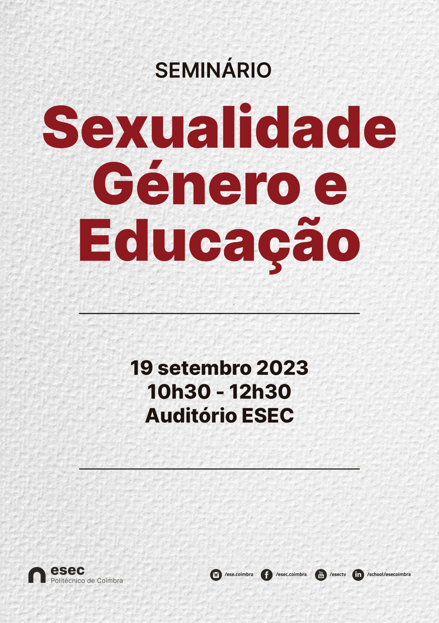 Seminário “sexualidade Género E Educação” Esec 4505